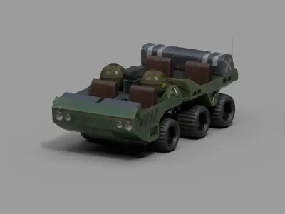 SCI FI JEEP Low-poly 3D model