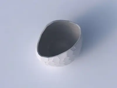 Bowl compressed 3 with fine organic cells 3D print model