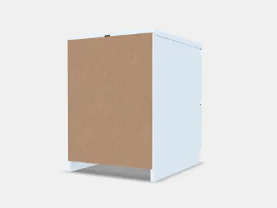 MALM Chest of 2 drawers 2 Low-poly 3D model