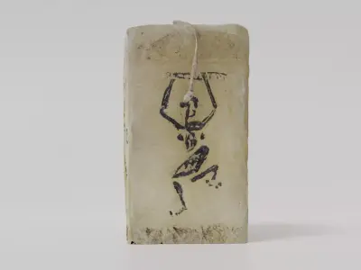 Antique Candle Photogrammetry Scanned 3D Model  Realism Low-poly 3D model