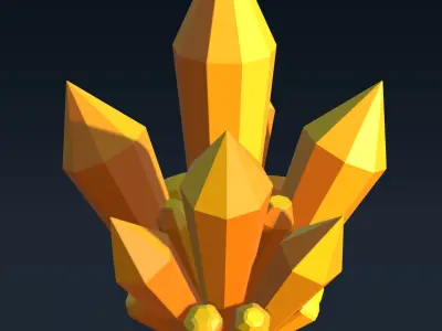 Crystal Low-poly 3D model