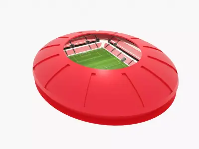Football Stadium Low-poly 3D model 33