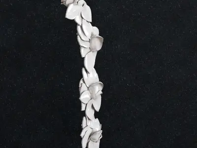 Rose flower pendant 3D print model