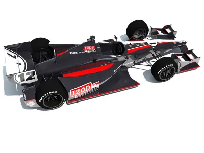 Black Indycar IZOD Race Car 3D model