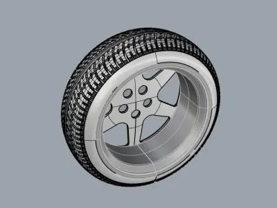 tire and rim Free 3D model purchase