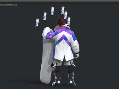 Extreme sports-snowboarding 3D model