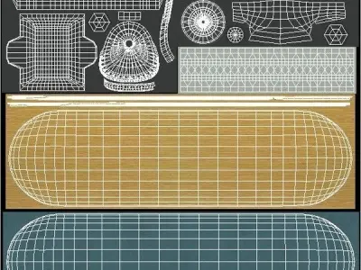 Skateboard two skateboards Low-poly 3D model