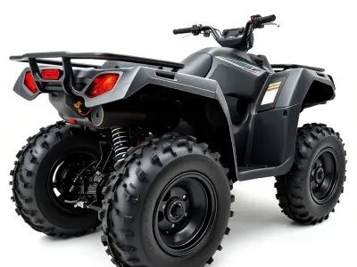 Matte Black ATV OffRoad Vehicle model pack Low-poly 3D model