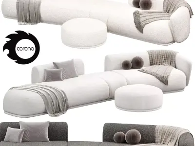 Rene Sofa by Meridiani 4 3D model