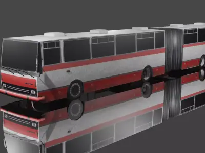 Karosa B741 bus Low-poly 3D model