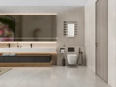 Vanity bathroom set 18 3D model