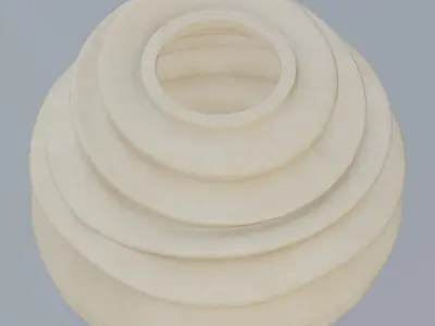 Vase19 wavy vase 3D model