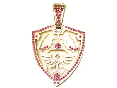 SHEILD PENDANT 3D PRINTABLE MODEL  3D print model