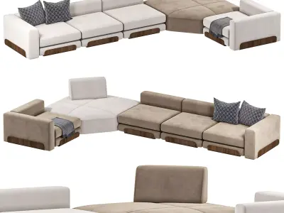 Portocervo Sofa By Meroniecolzani 3D model