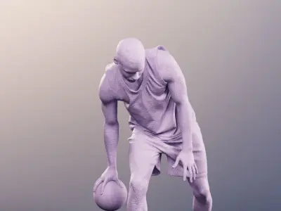 Jonny 12679-02 - Male Basketball Player Statue Low-poly 3D model