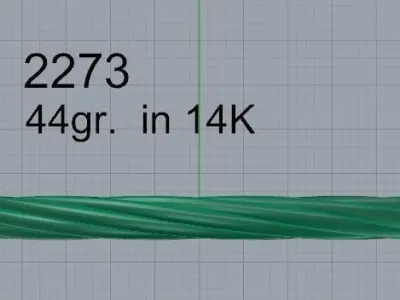 Bangle Bracelet 2273 3D print model