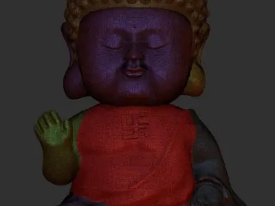 mini budha Low-poly 3D model