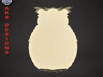 Skull and owl v1 Bas relief for home decoration 3D print model