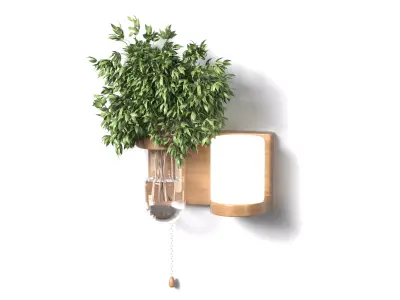 Isla Wall Mounted Lamp Glass Vase 3D model