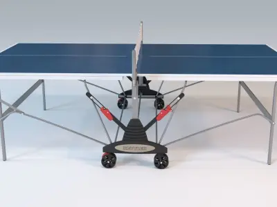 Kettler Axos 1 Outdoor Table Tennis Table  Blue and White 3D model