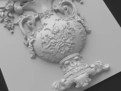 CNC Wall Panel Sculpted Ornament vol 5 3D print model