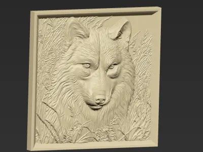 Wolf Head A53 3D print model