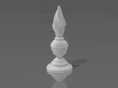 Decorative twist Finial 3D print model