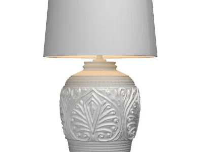 Rustic Southwest Country Nightstand bedside Provence Table Lamp 3D model