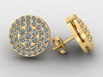 Stone Earring  3D print model