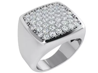 Square Diamond Ring 4383 3D print model