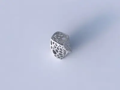 Vase twisted arc quadratic with smooth organic lattice 3D print model