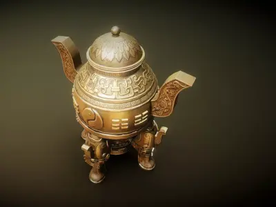 The Chinese Bronzes Low-poly 3D model