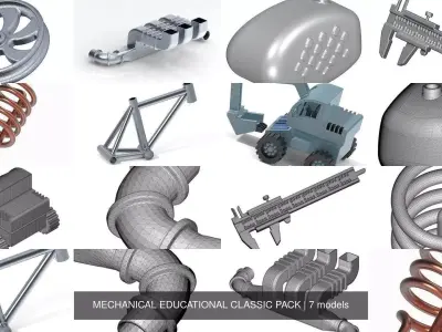 MECHANICAL EDUCATIONAL CLASSIC PACK 3D Model Collection
