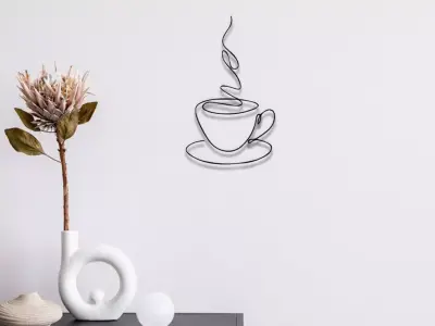 Coffee Cup Wall Art 3D print model
