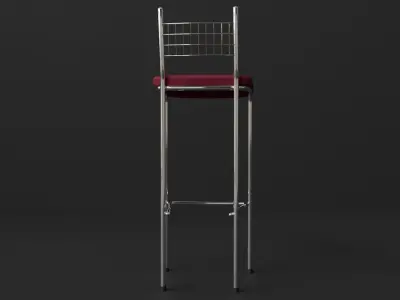 High Stool Chair 3D model