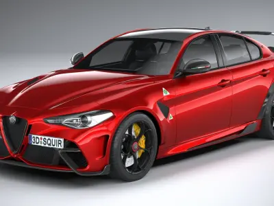 Alfa Romeo Giulia GTAm 2021 3D model