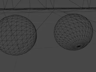 Balls two soccer on basketball court 3D model