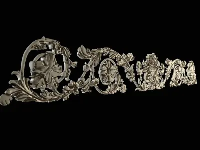 Cartouche decor 3D print model