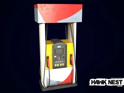 Gas Pump Low-poly 3D model
