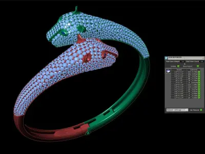 Bangle  with diamond 3D model