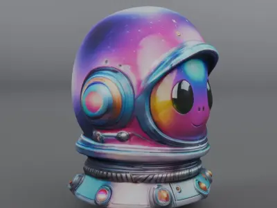 cute astronalta bust 3D model