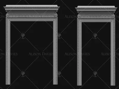 Door Pediment and Surround 3D print model 3D print model