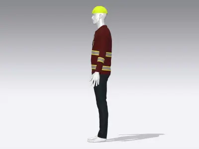 Engineer Uniform Low-poly 3D model