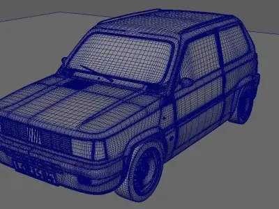 Fiat Panda 1990 3D Model 3D model