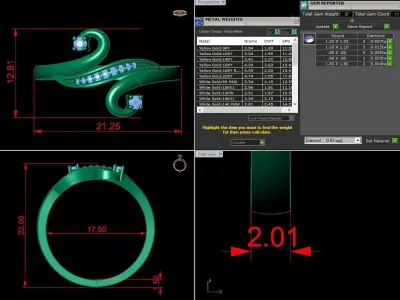 Jewelry Ring 3D print model purchase