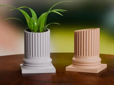 Ancient Roman Column Planter 3D print model