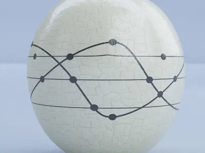 Ceramic White Vase Set 3D model