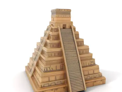 Ancient Stone Pyramid model pack Low-poly 3D model
