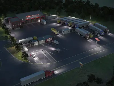 Service for trucks 3D model