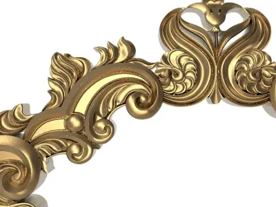 Carved Picture Frame 3D model 25